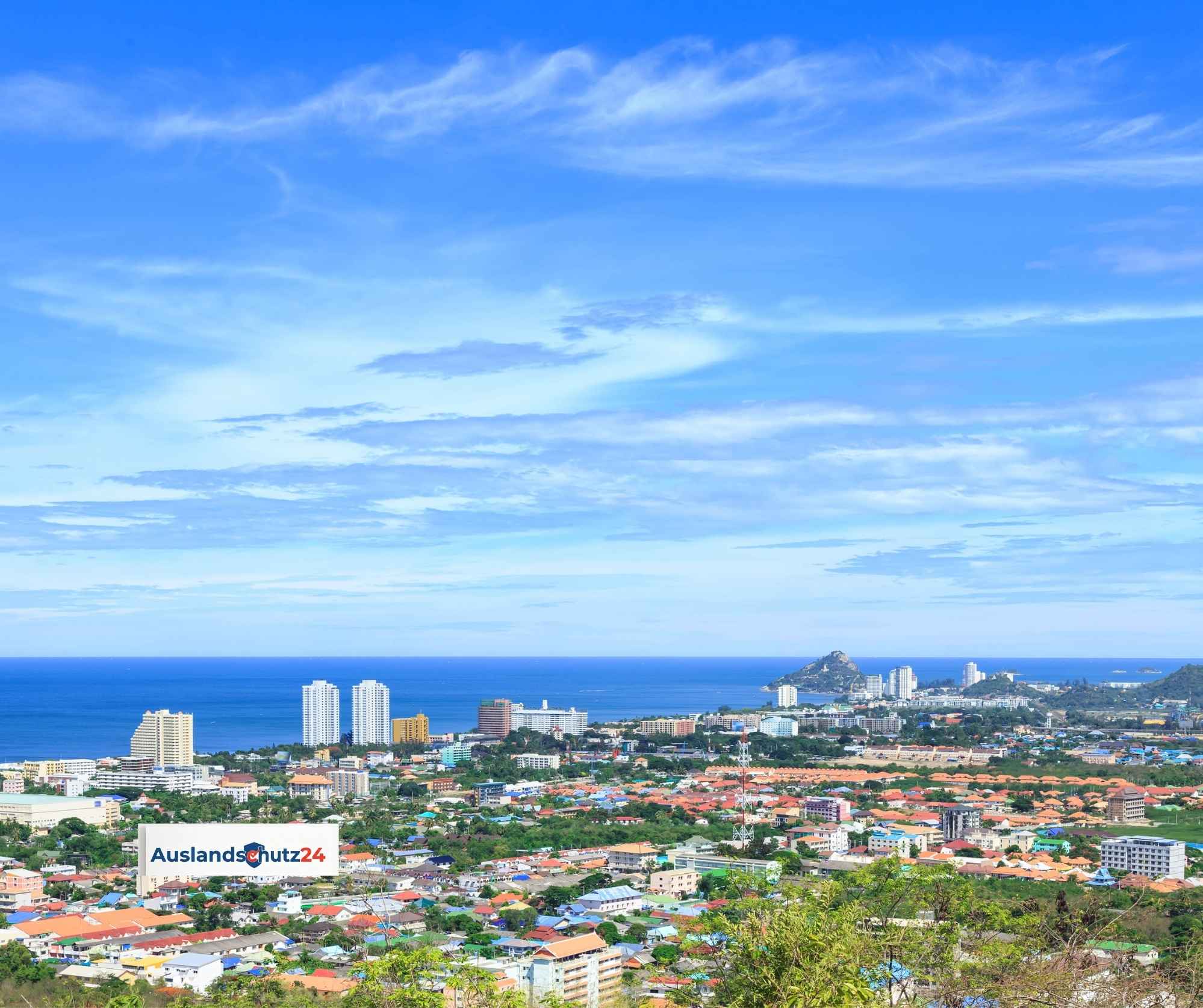 Hua Hin Panorama mit Küste - Beliebter Wohnort für deutsche Rentner und Expats in Prachuap Khiri Khan, Thailand